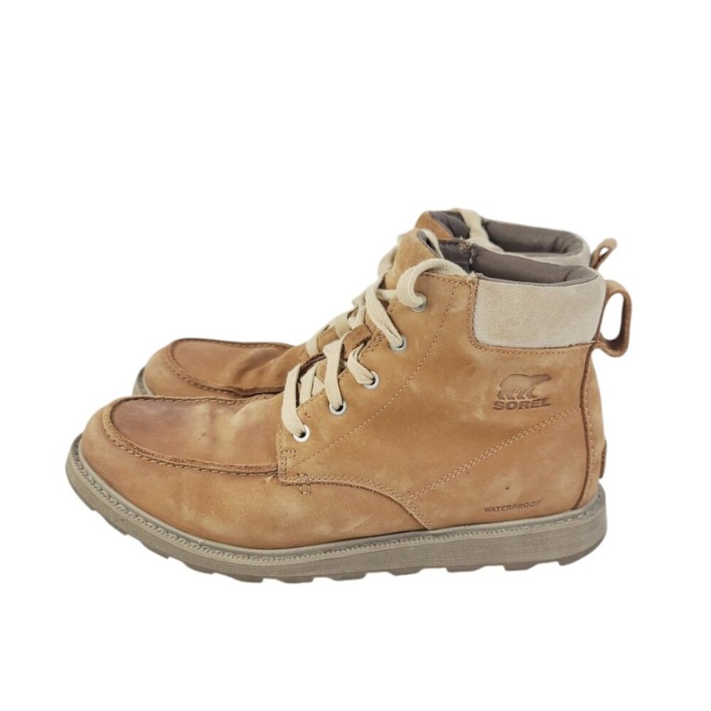 Sorel Men's Tan Madson Mac Toe Leather Lace Up Classic Ankle Chukka Boot Sz 10.5